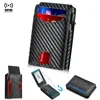 Rfid Slim Thin Mini Men Wallets Money Bag Anti Theft Credit Card Holder Wallet Minimalist Carbon Fiber Cardholder Purse Carteras 1