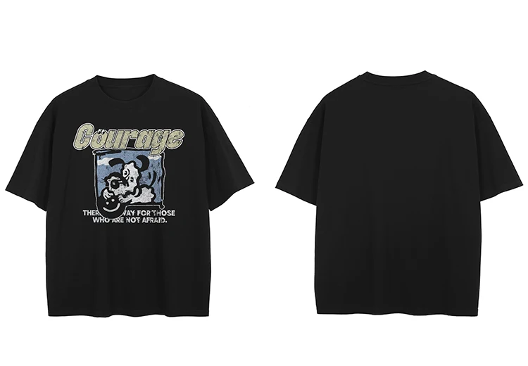 Vintage Distressed Courage Dog Graphic T-Shirt S1dd20694a9334e44a7b26f3815d15cfdm