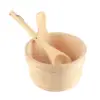 Natural Wooden Bucket & Ladle Set for Pool, for sauna & Spa - Bath Accessories, Calentador de Piscinas 1
