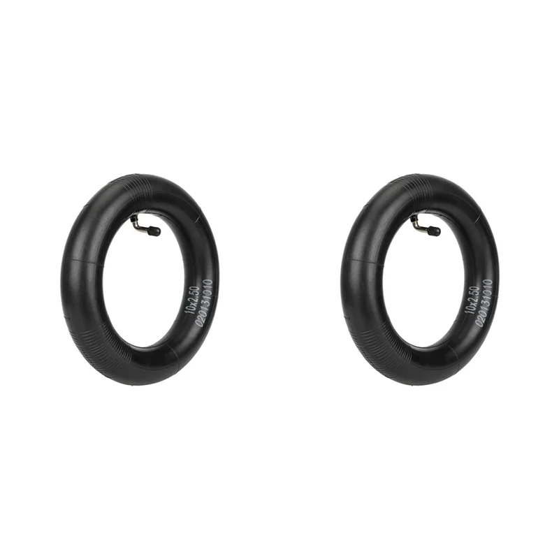 FSTE-2 Pcs 10X2.5 Inner Tube 90 Degree Valve For Zero 10X/VSETT Electric Scooter 10 Inch Curved 90 Degree Inner Tube