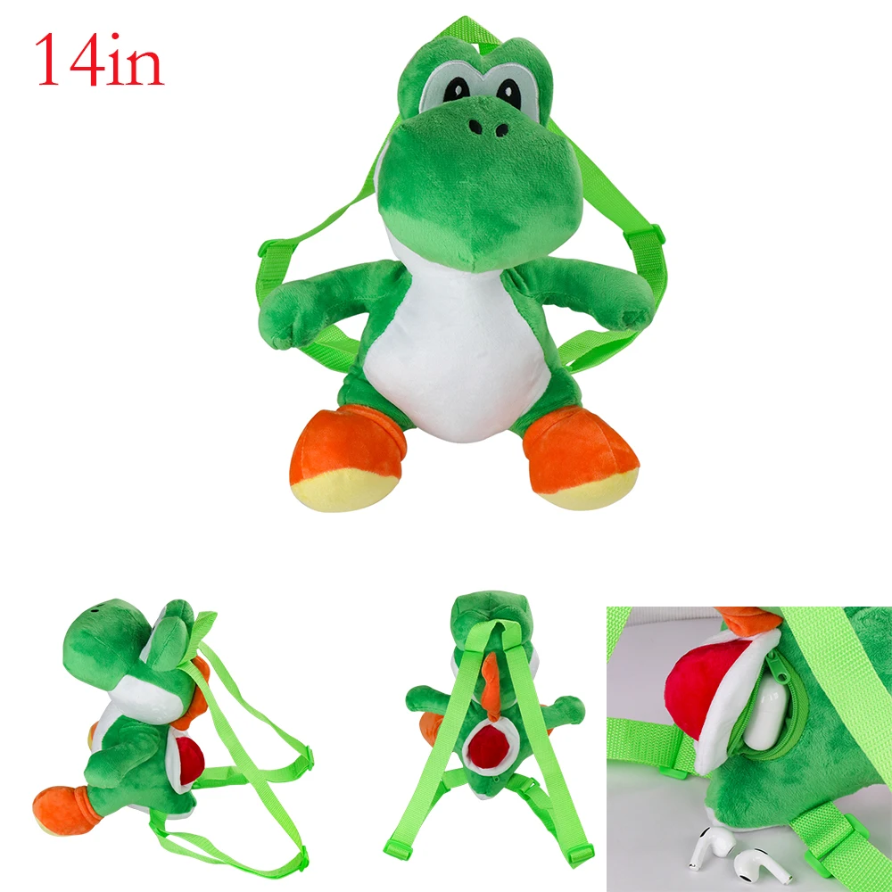 thumbnail image 1 of 9 Styles Super Mario Plush Backpack Koopa Troopa Bowser Lemmy Yoshi Turtle Shell Stuffed Plushie Toys Cartoon Peluche Dolls Bag, 1 of 5