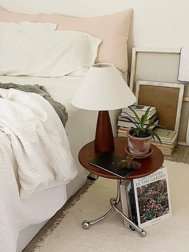Retro Solid Wood Fabric Lamp