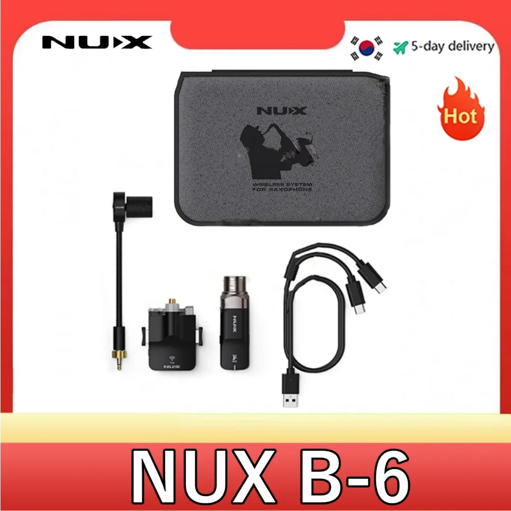 NUX B6 색소폰 및 관악 음악 무선 변속기 시스템, 관악 음악가의 무료 공연 뮤지컬 Instr
