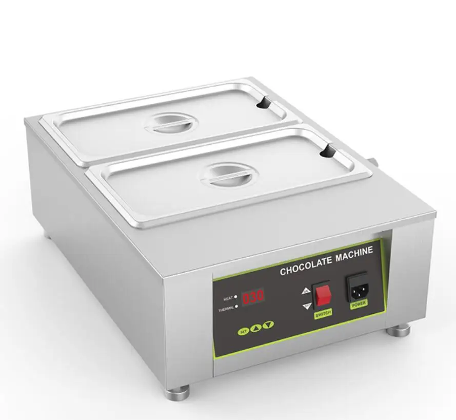 2 Lattices 8KG Capacity electric commerical chocolate melting tank Chocolate Melter Machine Chocolate Warmer Machine