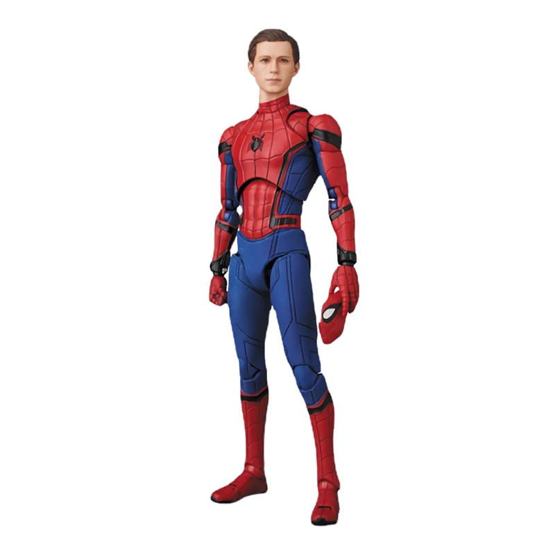 Marvel Mafex Spider Man 103 Action Figure Spiderman Homecoming Deluxe  Edition Multi-accessories Model Doll Toys Collection Gifts