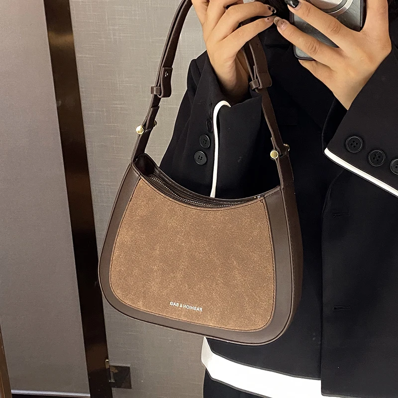 

Retro Frosted Niche Design Bag 2022 Autumn/winter New Women's Bag Fashion Shoulder Bag Underarm Bag Bucket Bag Handbag