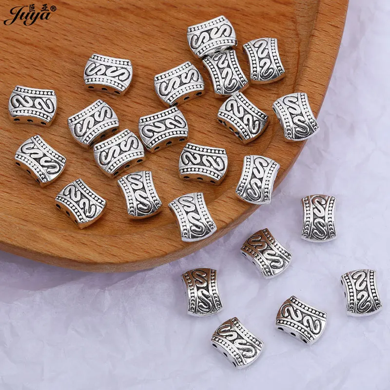DIY Beaded Needlework Tube Beads For Jewelry Making Supplies Heart Round End Spacers Beads Accessories
