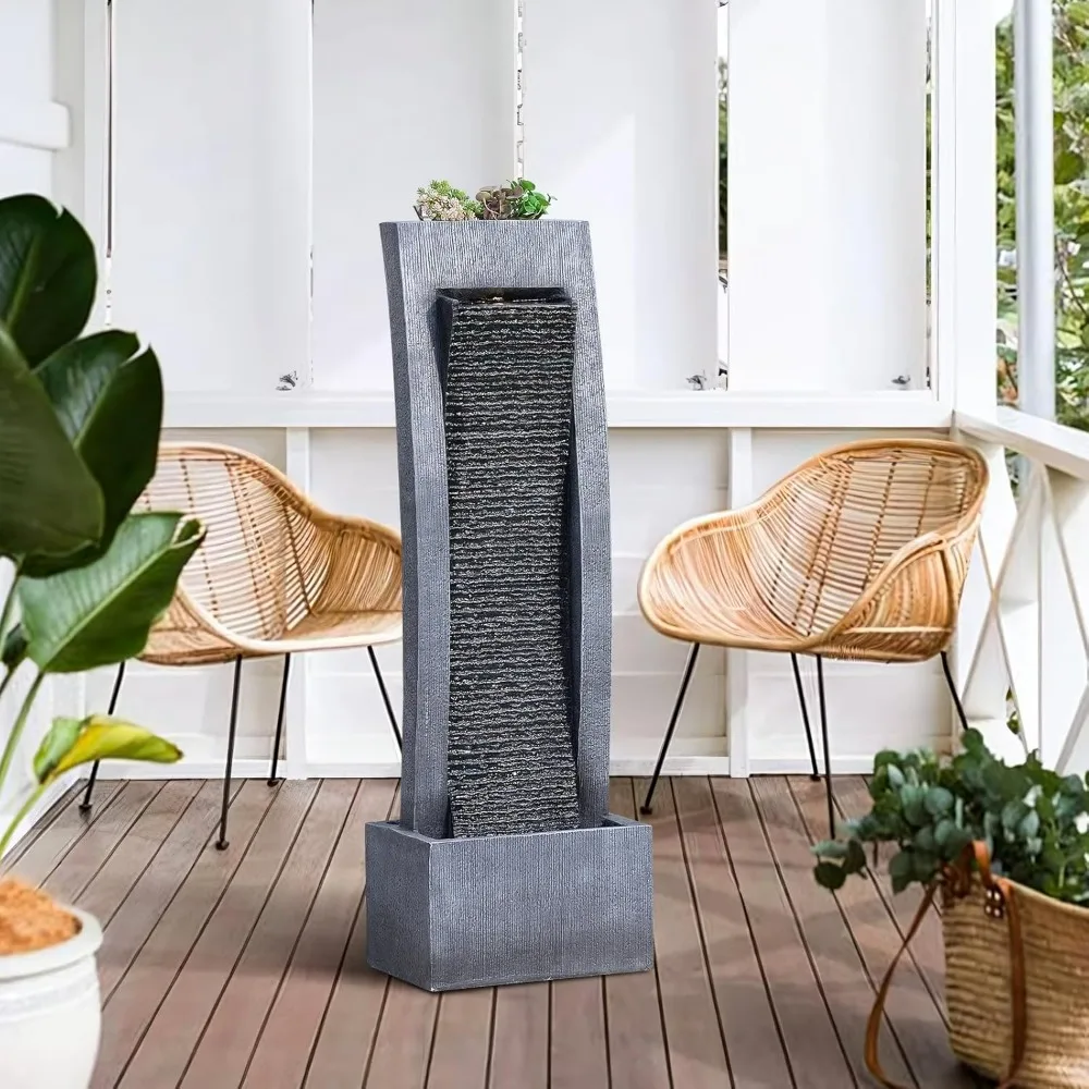 49" Outdoor Freestanding Water Fountain 6