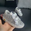 New Fashion Designer Girls Sneakers Kids Flat Running Shoes Toddler Super Star Glitter Sequin Low-top Casual Leather Board-shoe 1