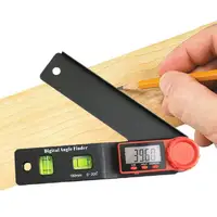 2in1 LED Digital Display Angle Ruler 0-200 Degree Electronic Angle Meter Instrument   Spirit Level Carpenter's Angle Finder 2
