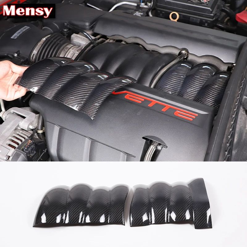 

Car Engine Air Intake Cover Sticker Decoration For Chevrolet Corvette C6 2005-2013 Real Carbon Fiber Accessories