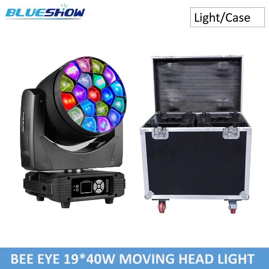 Haz LED + lavado ojos de abejas grandes 19x40W RGBW Zoom iluminación con cabezal móvil DJ discoteca luces de Navidad público