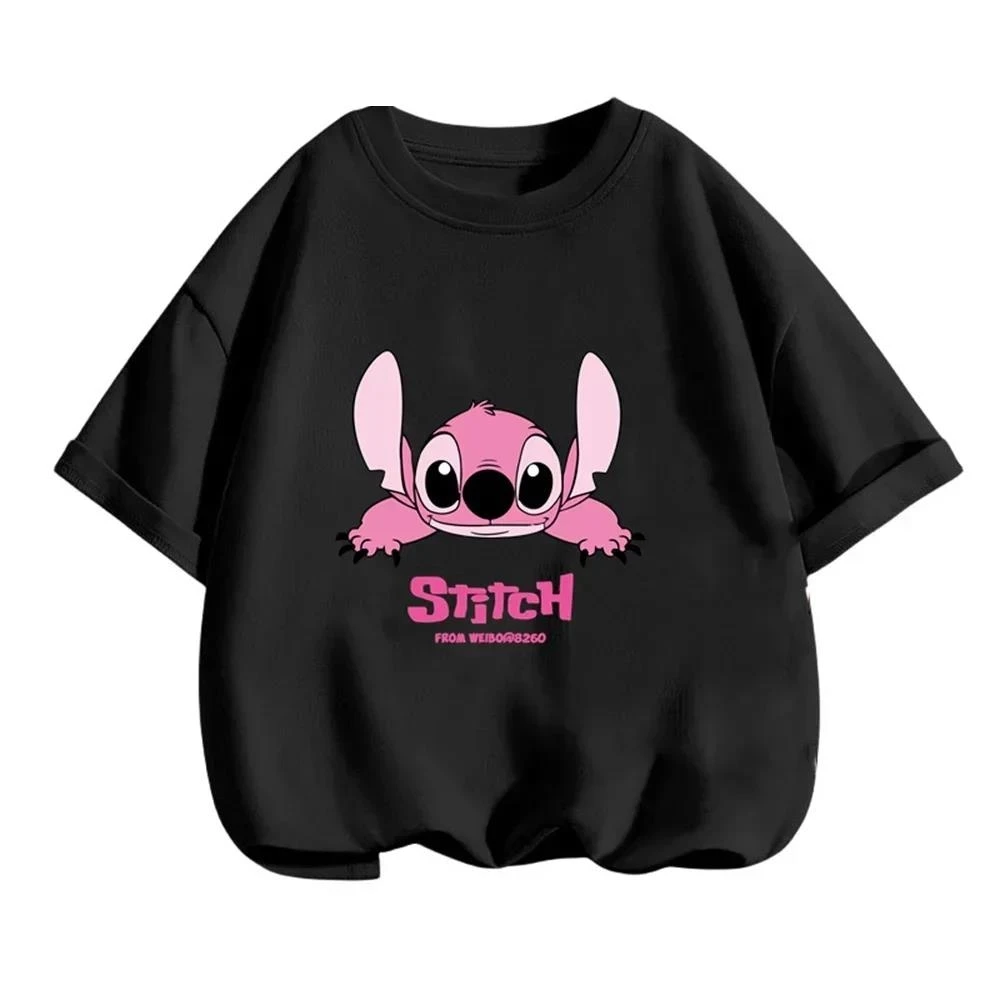 thumbnail image 1 of Camisón bonito de verano para niñas, camiseta con estampado 3D de Lilo y Stitch, camiseta de manga corta con cuello redondo, ropa de moda informal para niñas, 1 of 5
