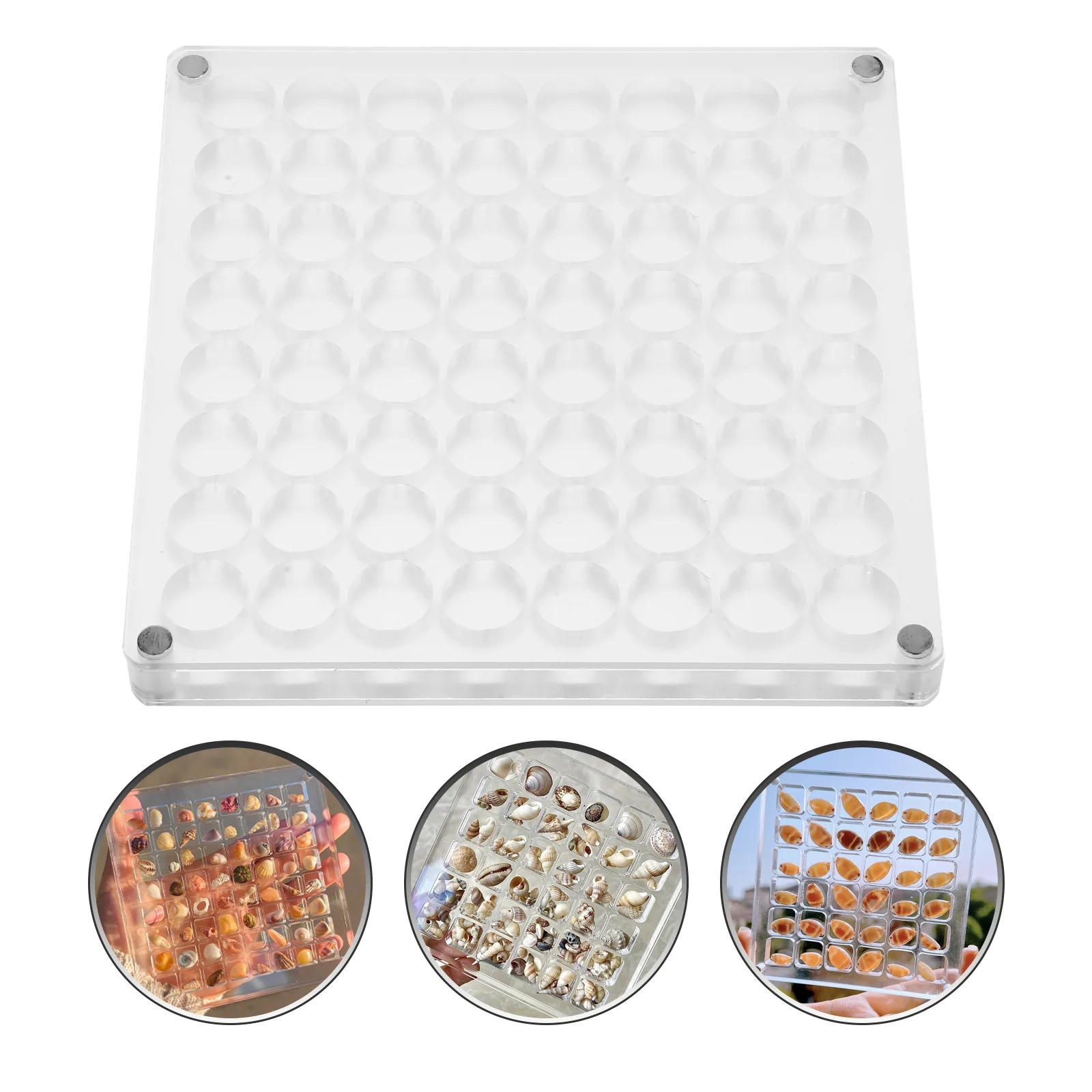 Stone Collection Box Crystal Collection Acrylic Box Rock Compartment Organizer Box