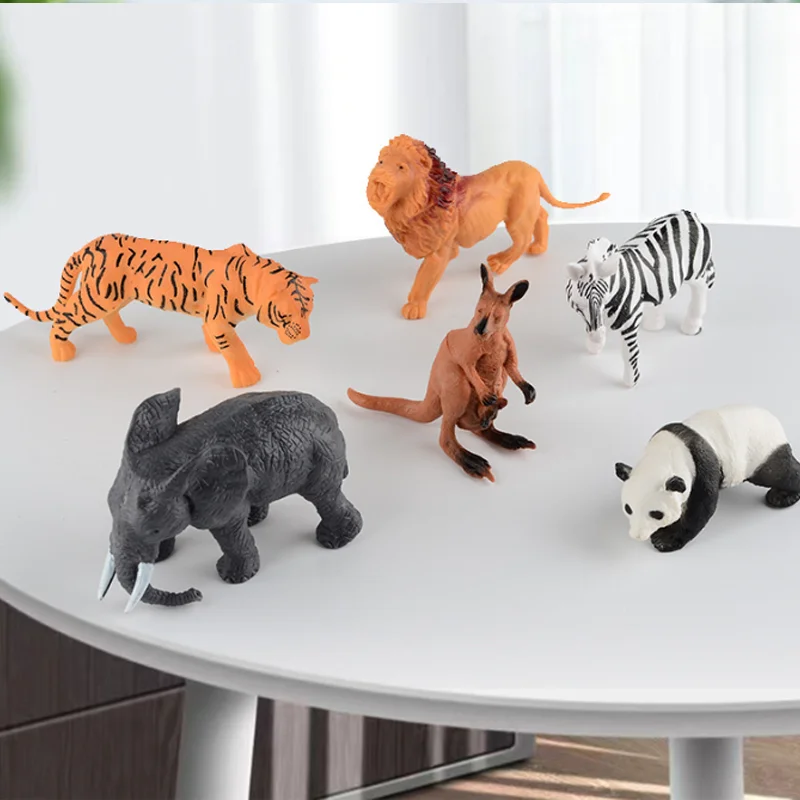 6PCS 7-inch Animal Toys High Quality Animal Figurines Toys Mini Models For Decorate Children's Educational Toy