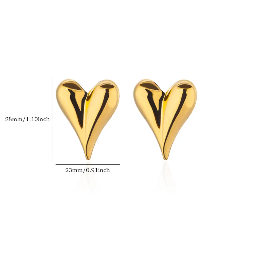Cute Stainless Steel Stud Earrings For Women Luxury Jewelry Gift