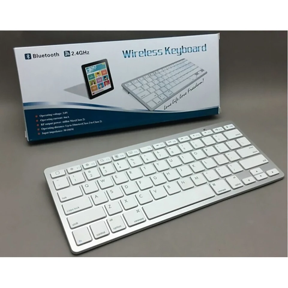 Teclado Mágico Branco Sem Fio, Metal de