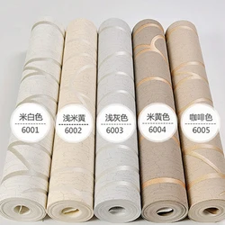 Non-self-adhesive Modern Minimalist Wallpaper TV Background Bedroom Living Room Office Curve Striped Non-woven Wallpaper обои