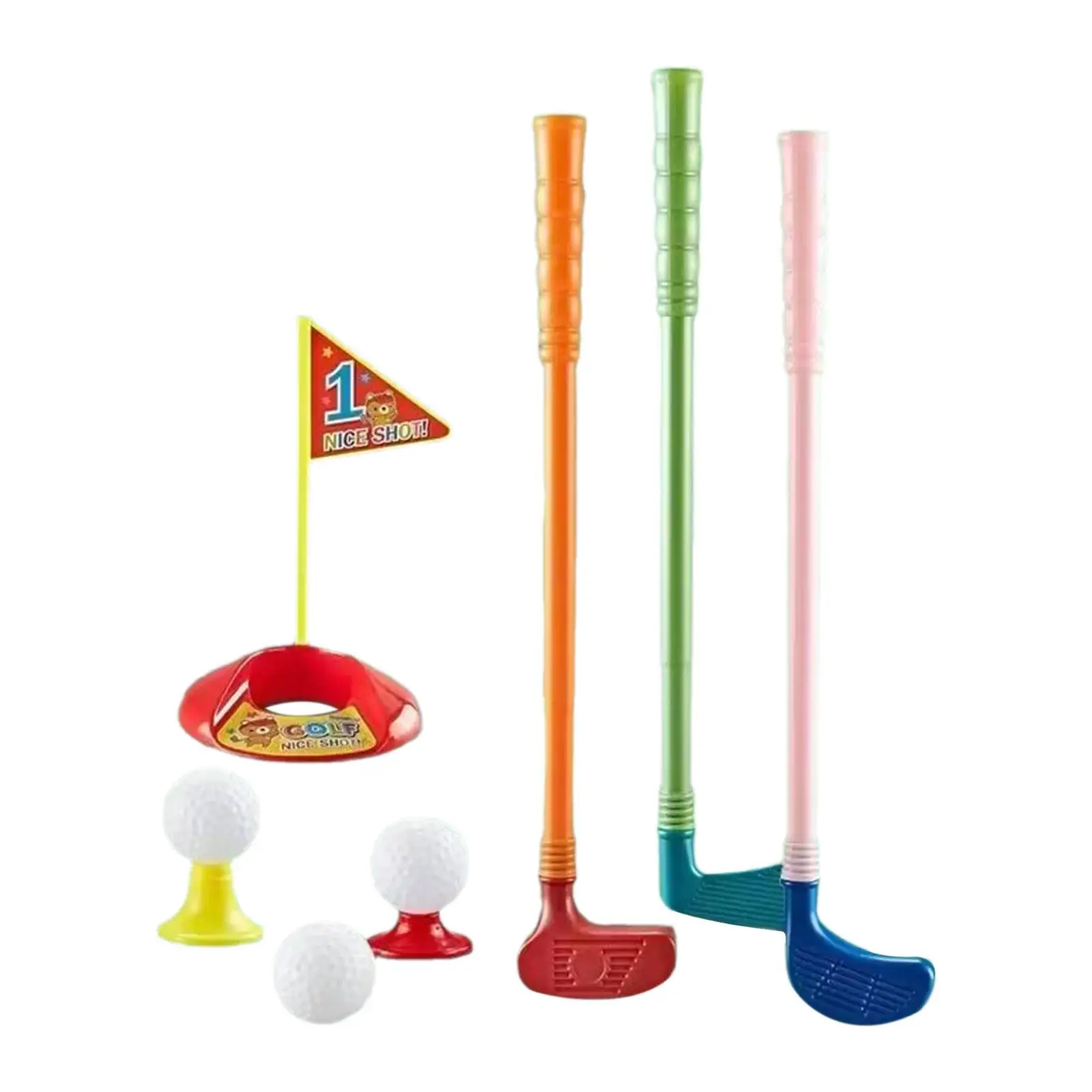 10Pcs Kids Golf Toys Set for Boys Girls Aged 6 7 8 9 Year Olds Backyard Game