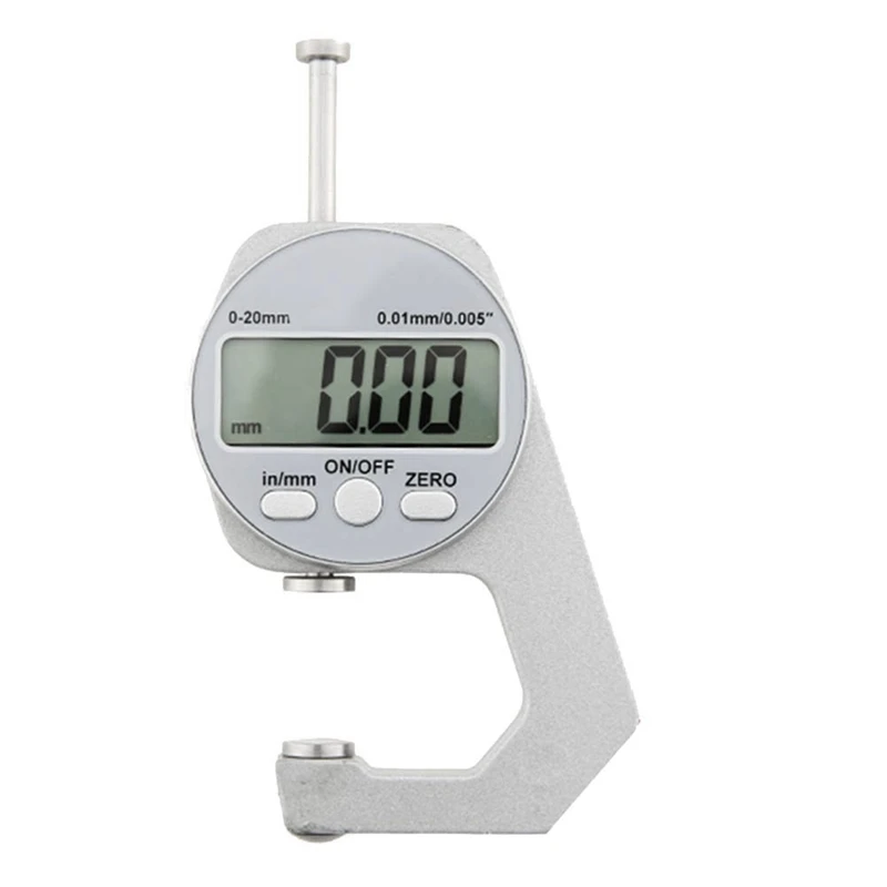 

Digital Display Thickness Gauge Electronic LCD Micrometer Metric Wall Thickness Measurement Tools 0-20Mm