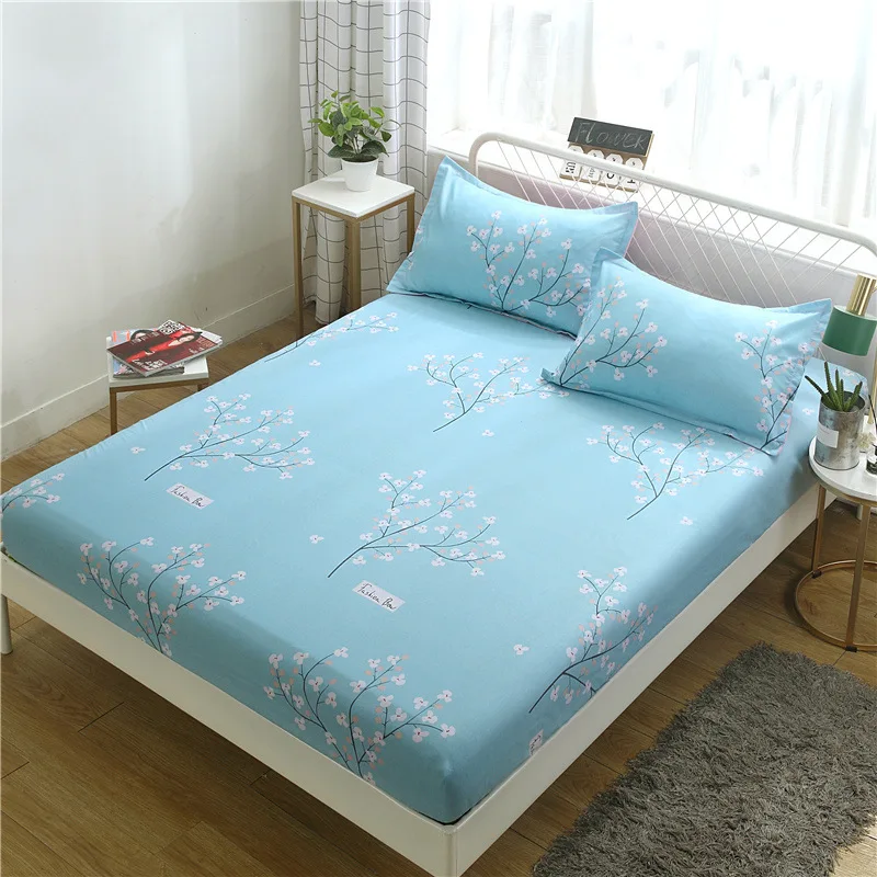

Cotton Fitted Sheet Non Slip Bed Cover