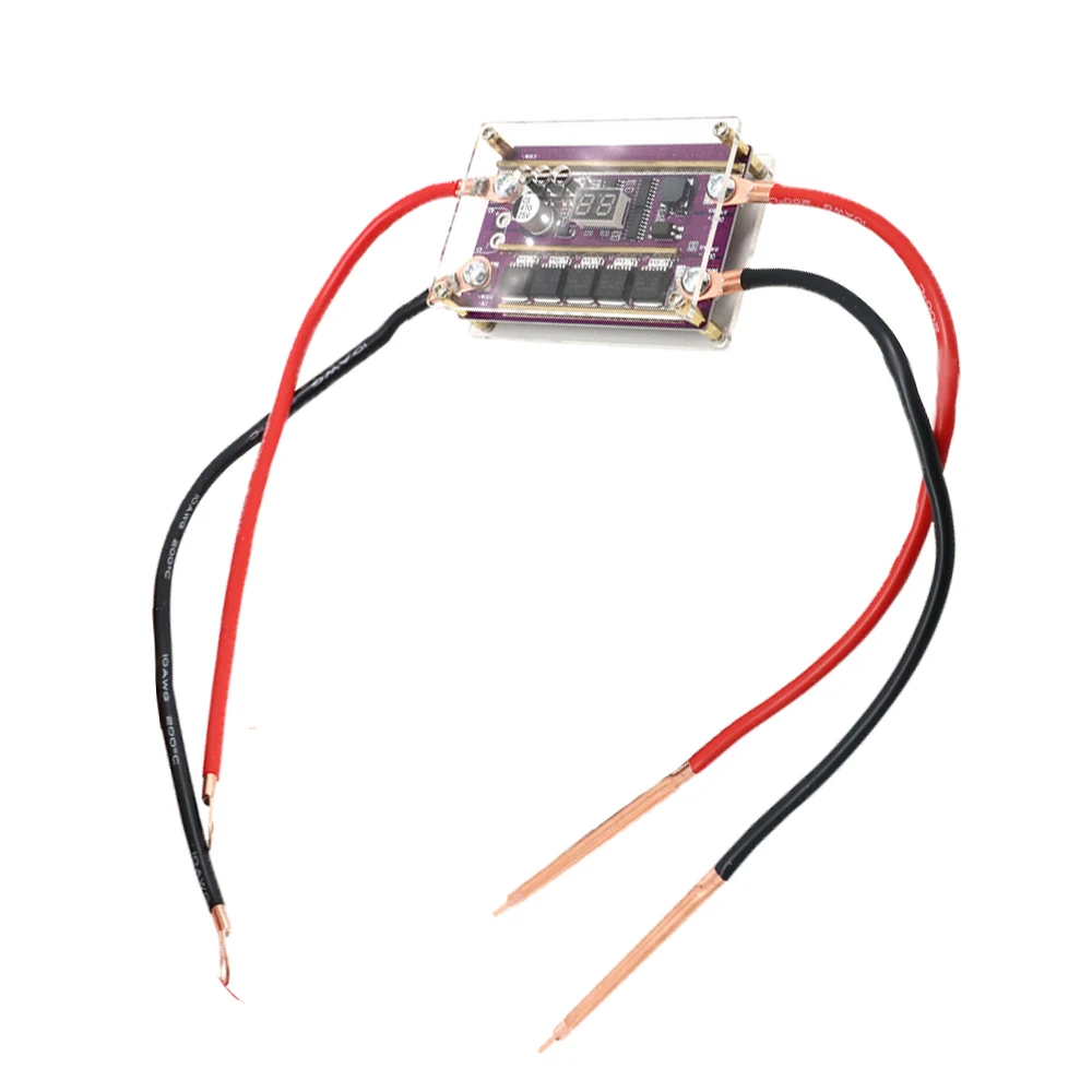 

Spot Welder 12V DIY Kit Spots Welding Control Board 99 Gears of Power Adjustable10AWG wire for Spot welding of battery