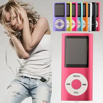 1.8 인치 MP3 플레이어 음악 재생 FM 라디오 스테레오 레코더, 전자 책 플레이어, USB 인터페이스 충전식 리튬 배터리 휴대용