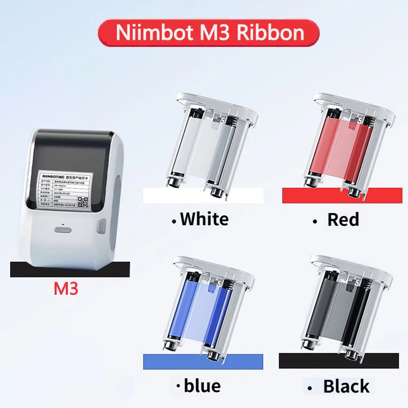 Niimbot M3 Thermal Transfer Label Printer Ribbon Black White Red Golden ...