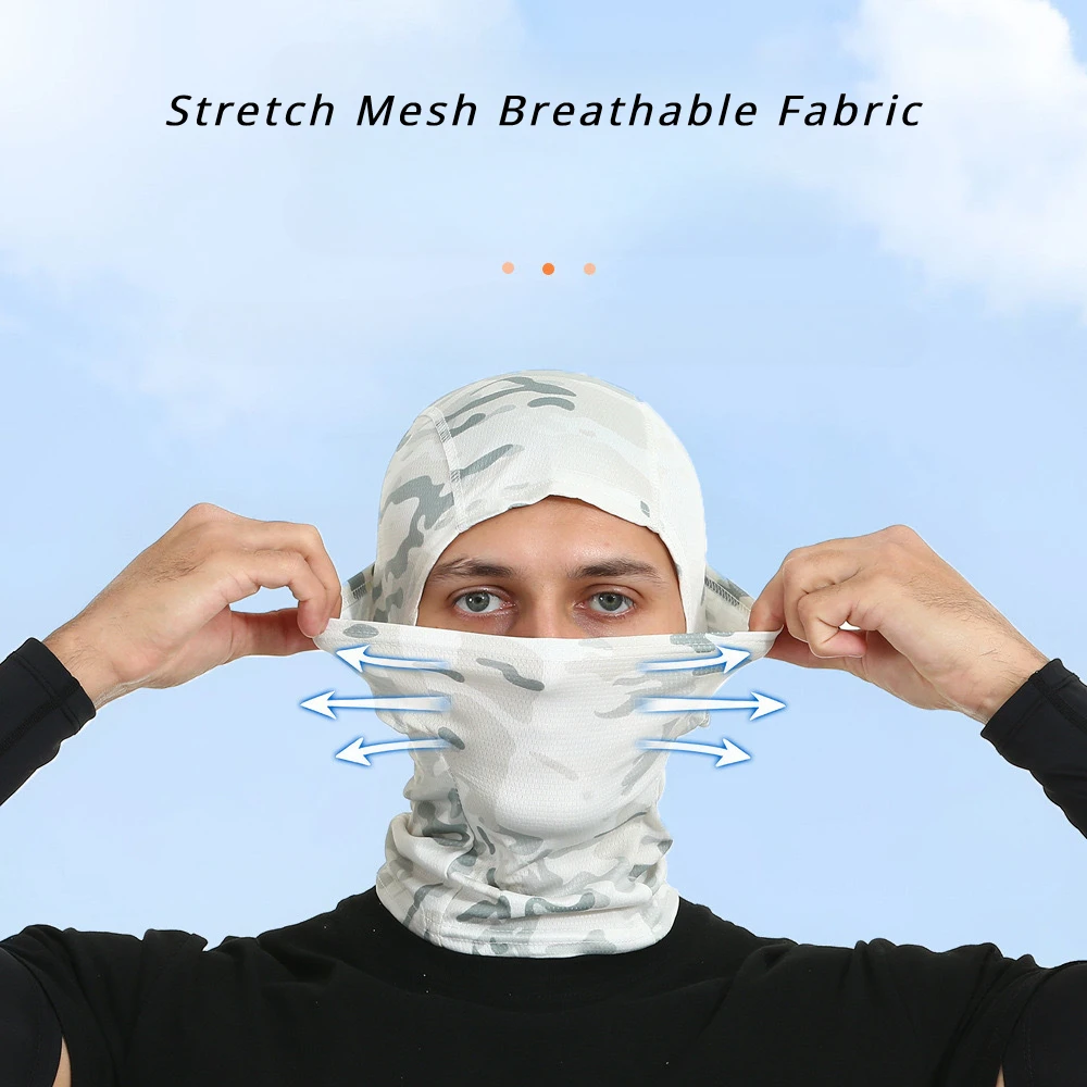 Summer Balaclava Mask for Men Cycling UV Sun Protection Full Face Mask Bandana Neck Scarf Motorcycle Hood Hiking Face Shield