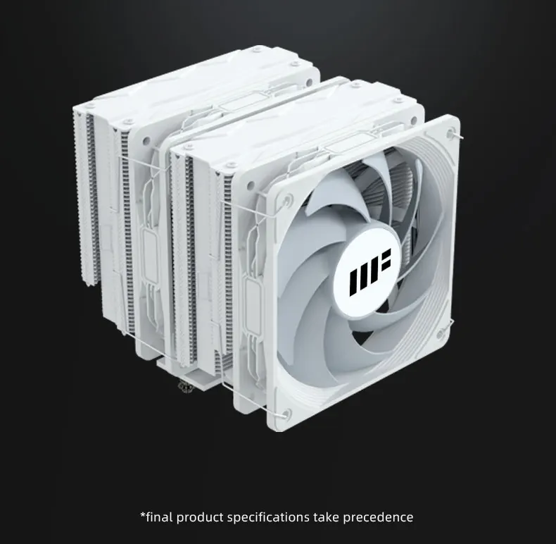 CPU Cooler 153mm height 7 HeatPipe TDP 280W Dual Towers Double Fan For Intel 185