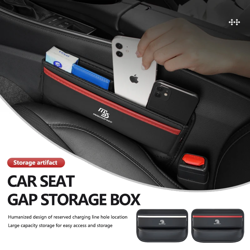 Car Leather Seat Gap Storage Box Seat Side Filler Organizer Per Mazda Atenza Demio Cx3 Cx5 Cx7 Cx30 Mx3 Mx5 Speed Mpe Ms