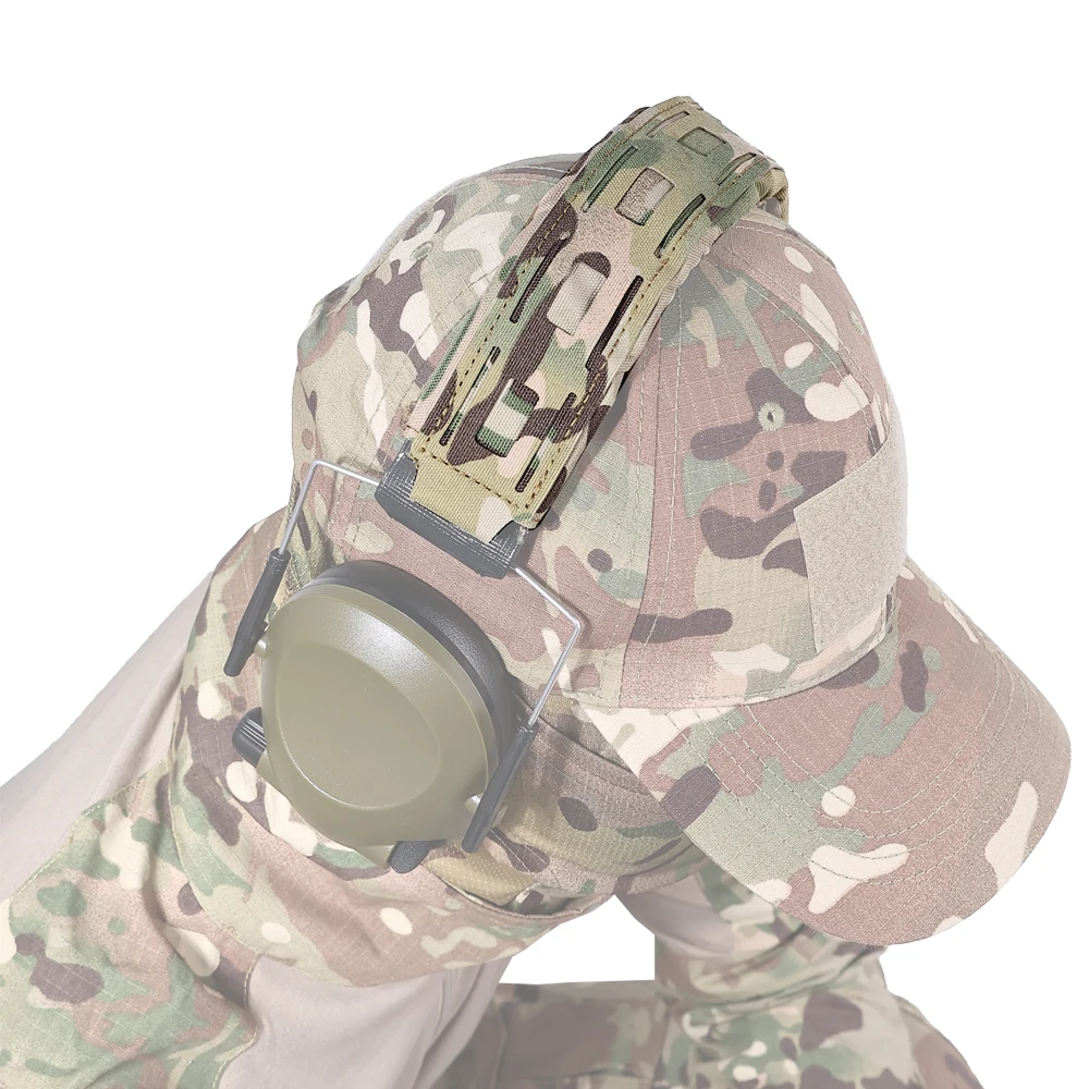 Tactical Headset Cover With D-Buckle Hanger MOLLE Universal Headset Cover Camouflage Durable Headset Cloth Hunting Shooting