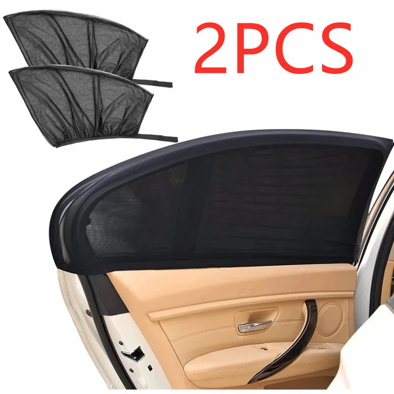 Lot de 2 rideaux pare-soleil pour fenêtre avant de voiture SUV universel  pour intérieur de véhicule Protection solaire pour fenêtre en maille de  protection contre les moustiques, filet anti-UV pour la confidentialité 