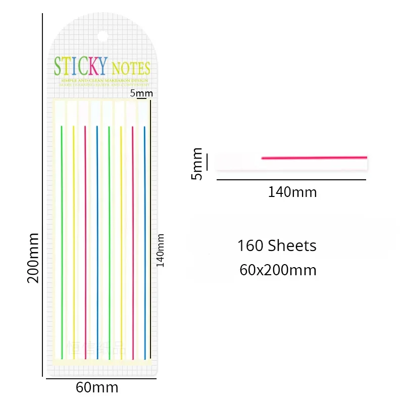 Pelsone Notes Waterproof Transparent Index Tabs 5