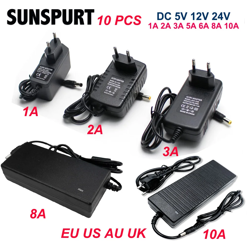 TRASFORMATORE ALIMENTATORE UNIVERSALE 1A 2A 3A PRESA SPINA CASA