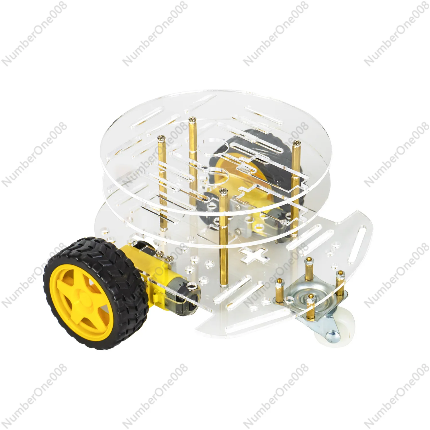 STM32 지능형 트롤리 이중층 섀시 4WD 전자식 4륜 구동 속도 측정 추적 WIFI 모션 키트