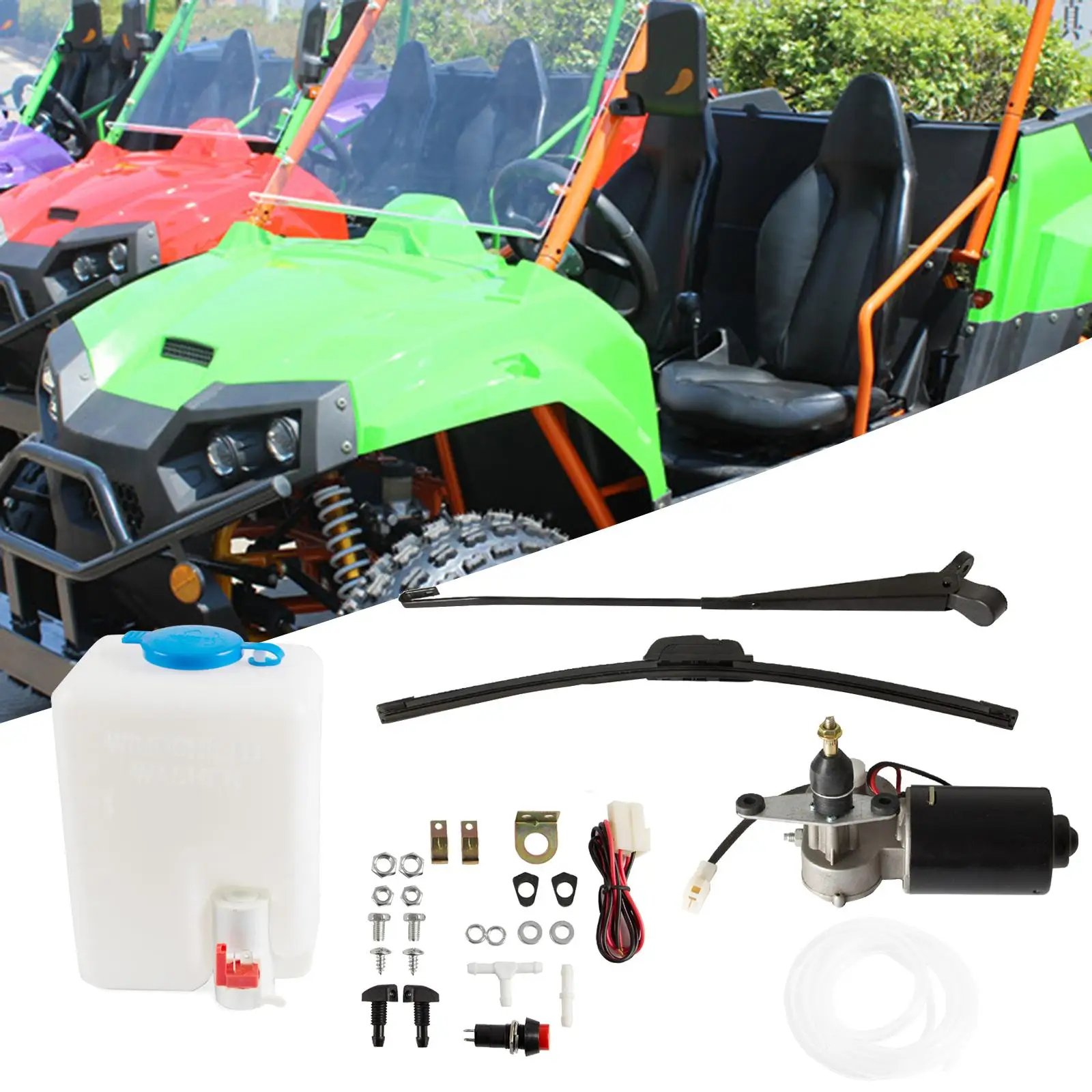 Electric UTV Windshield Wiper Set 16inch 18inch Arm 12V for RTV