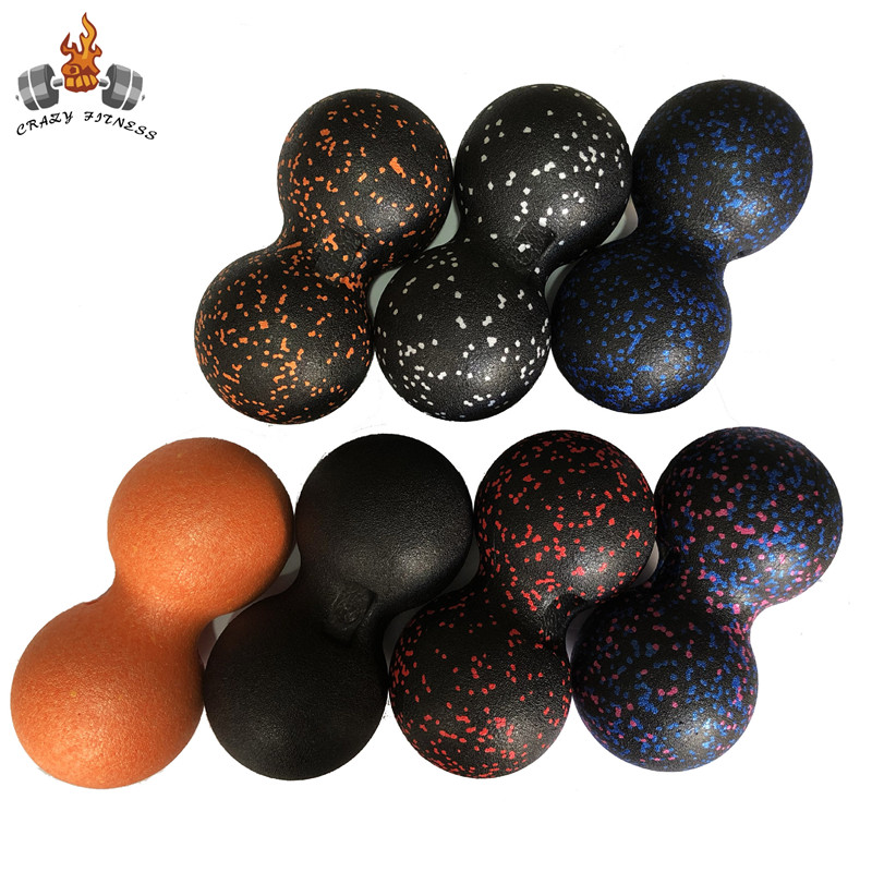 24*12CM Fitness Peanut Fascia Ball EPP Massage Ball Double Lacrosse Ball Perfect for Plantar Fasciitis Trigger Point Deep Tissue