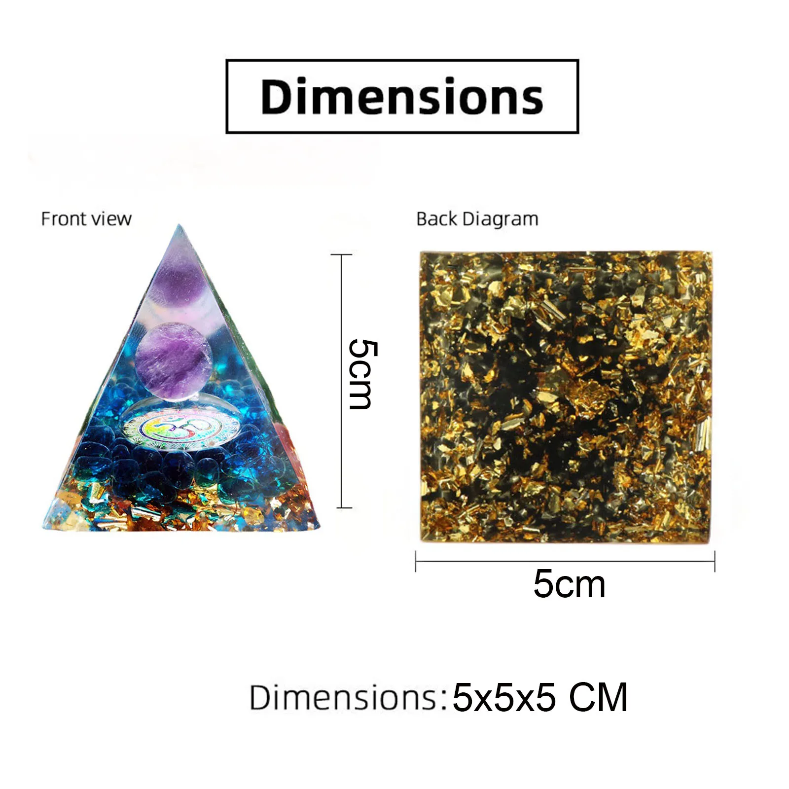 Energy Pyramid Orgonite Reiki Amethyst Ball Healing Crystals Chakra Tool Ornaments Resin Stones Craft Kids Gift natural crystal stone
