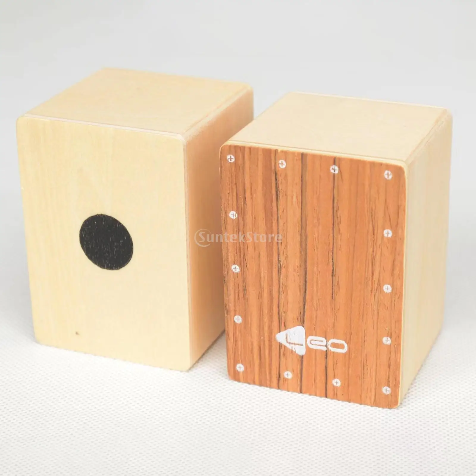 Cajon COMETX In Legno Di Betulla, Nero Frontale E Naturale, 23x24x37 Cm, Con Corde Interne E 4 Piedini In Gomma