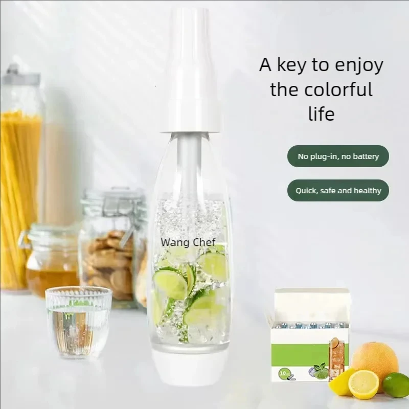 Soda Bubble Water Machine 1000ml Portable Self-made Carbonated Beverage Manual Soda Water Machine DIY Sparkling Juice Lemonade