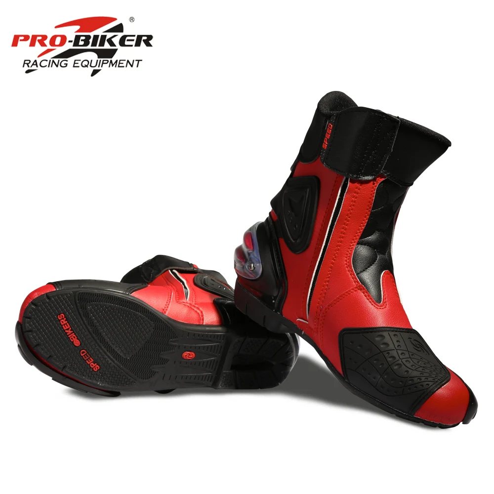 PRO-BIKER SPEED BIKERS Motorcycle Racing Boots Motorcycle Riding Boots Men Motocross Off-Road Motorbike Moto Shoes A004