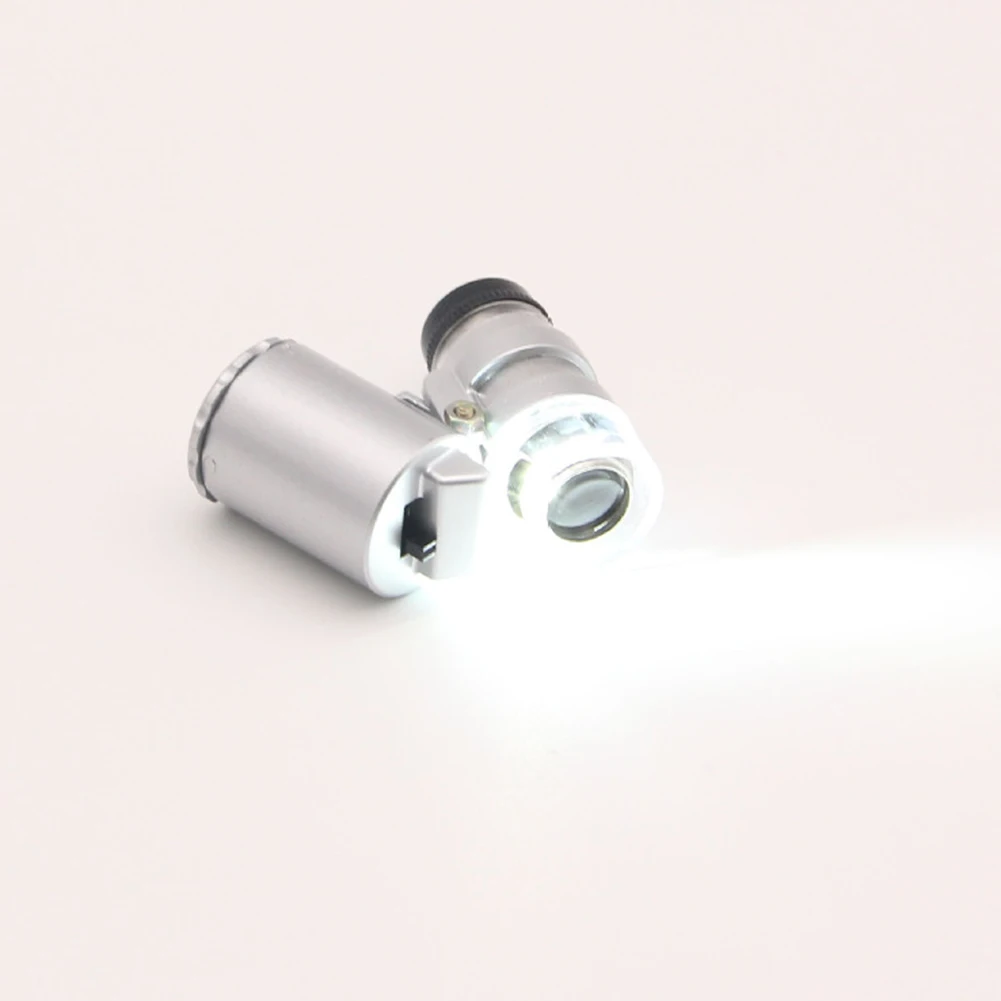 Jewelry Appreciation Microscope with LED Adjustable Jeweler Loupe Illuminated Handheld Magnifying Glass for Jewelry Observation