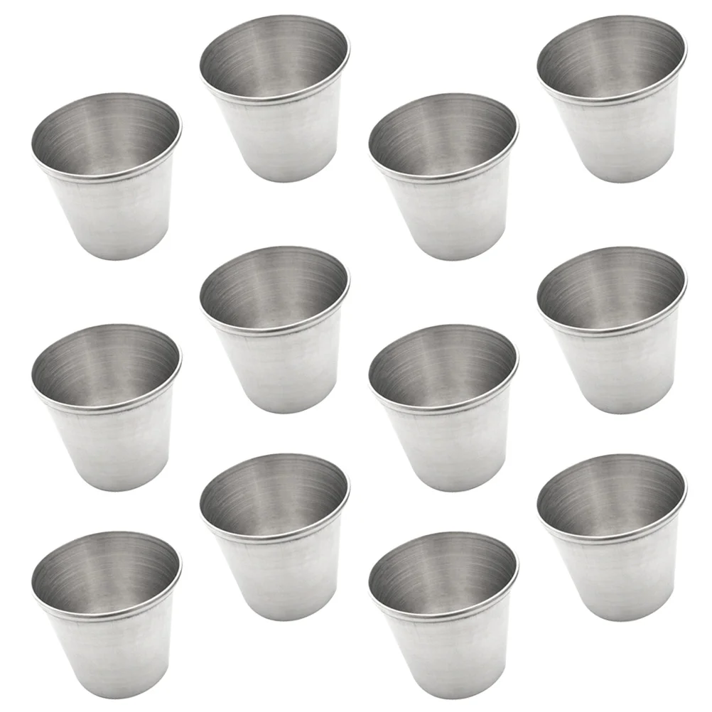 Stainless Shot Steel Cups Metal Glasses Glass Cup Drinking For Bulk Party Pint Tall Tumbler Kids Sauce Ramekin