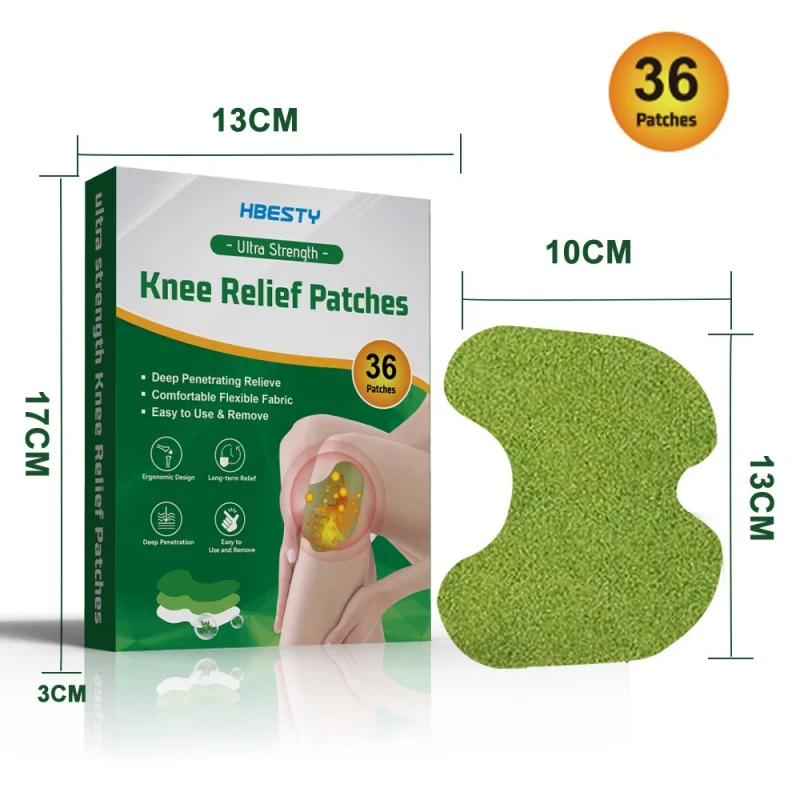 HBESYT Knee Medical Plaster Body Pain Relieving Stickers Wormwood Extract Joint Ache Rheumatoid Arthritis Body Pain Patch