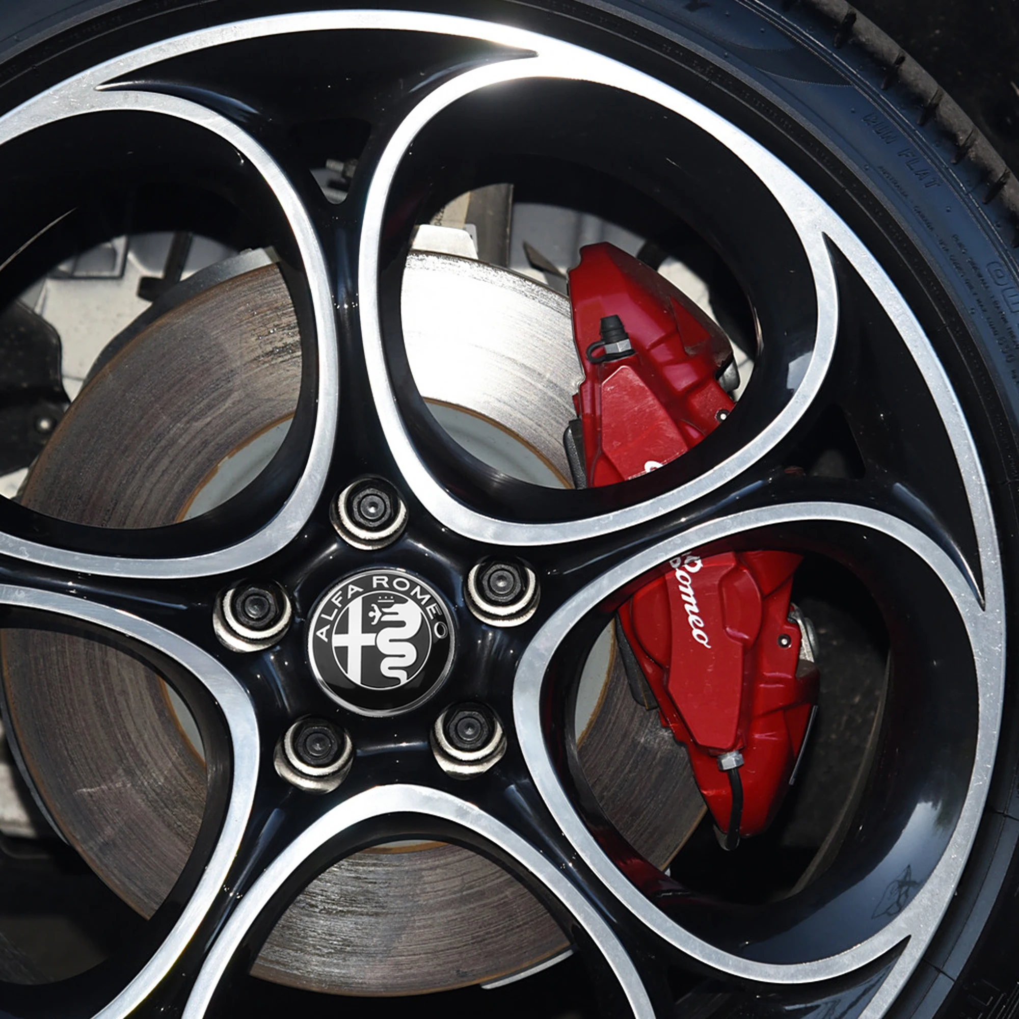 Set of 4 Sport Wheel Center Hub Cap Stickers - 56mm Auto Accessories