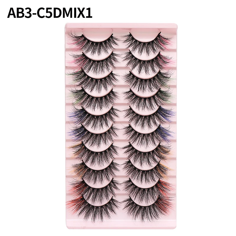 Vibrant Wholesale Colored Mink Strip Eyelashes - Fast Shipping