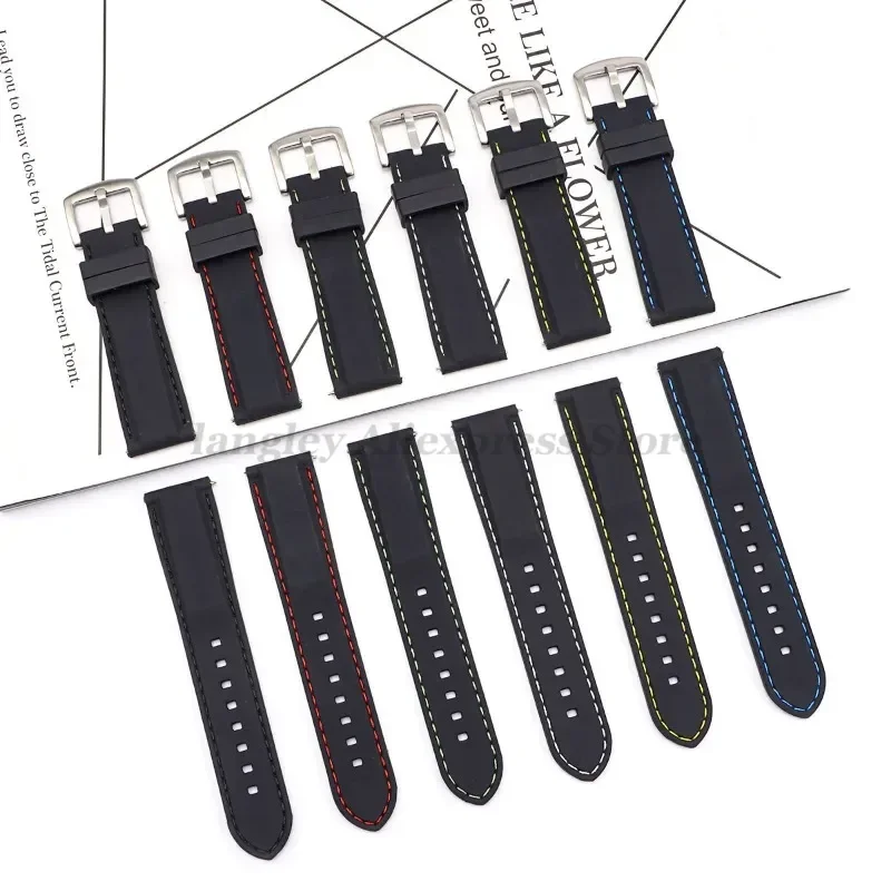 Silicone Sport Watchband - Waterproof Rubber Strap