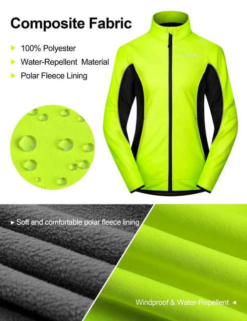 INBIKE Winter Women Cycling Jackets Thermal Fleece Biking Clothes Bicycle Road Bike Windbreaker MTB Reflective Jacket  for Women
