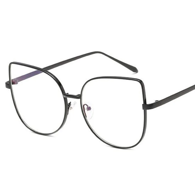 Metal cat eye Glasses transparent Gold Frame Glasses fashion
